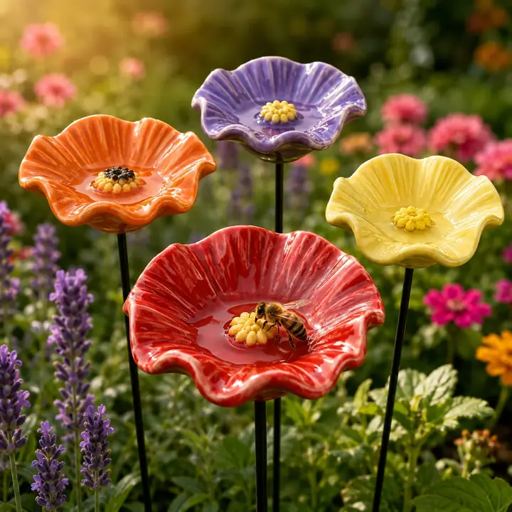 Blossoming Bees Ceramic Flower product image 1