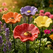 Blossoming Bees Ceramic Flower thumbnail 1